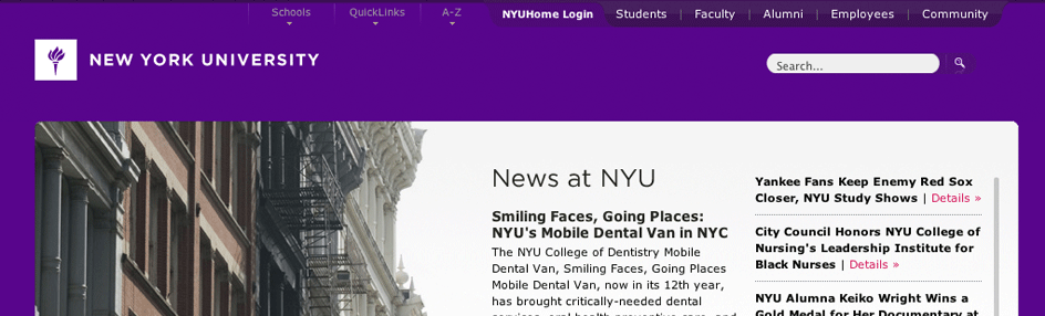 NYU Redesign: Main photo